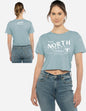 Stoney's North Forty Short Sleeve Blue Crop T-Shirt